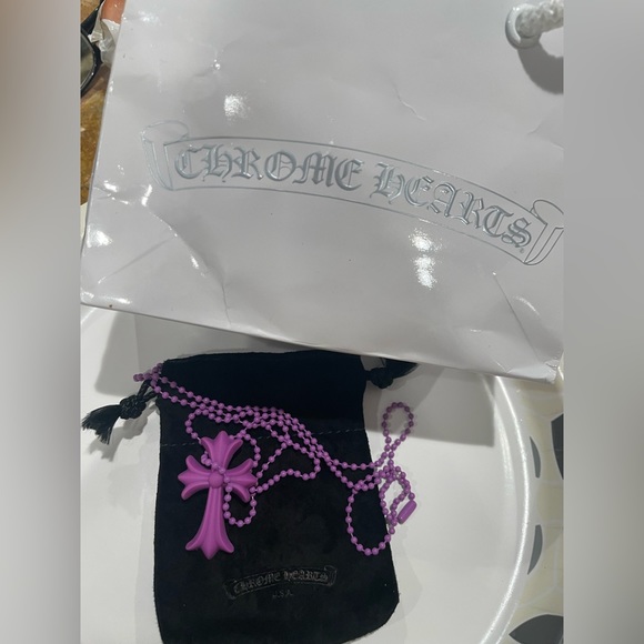Chrome Hearts 20th Anniversary Silicone Cross Necklace Authentic - Picture 5 of 5